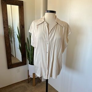 Vince Cream Button-Up Blouse